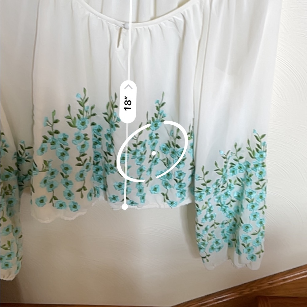 Free People embroidered crop top blouse - Picture 9 of 10